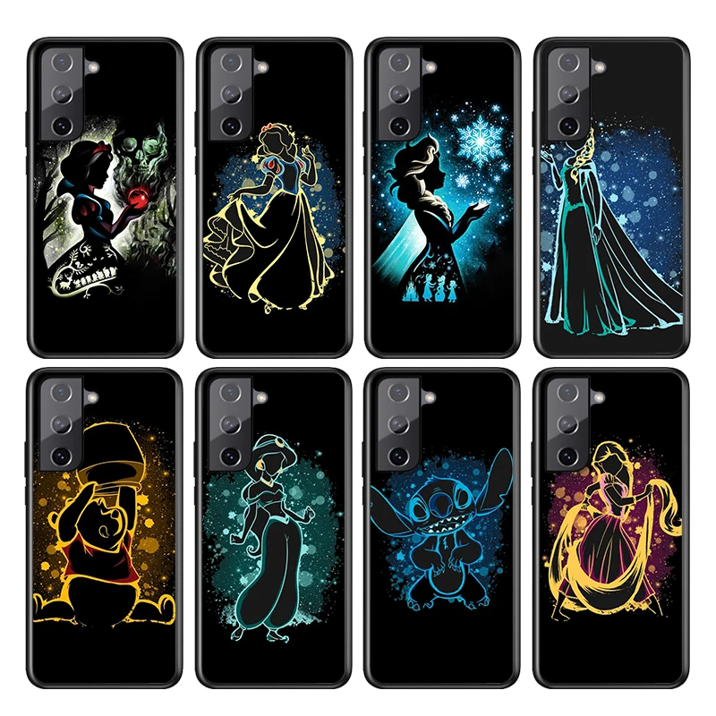 

Disney Princess For Samsung Galaxy S21 S20 FE S10e S10 S9 S8 S7 S6 Ultra Plus Lite 5G Edge Black Soft Phone Case