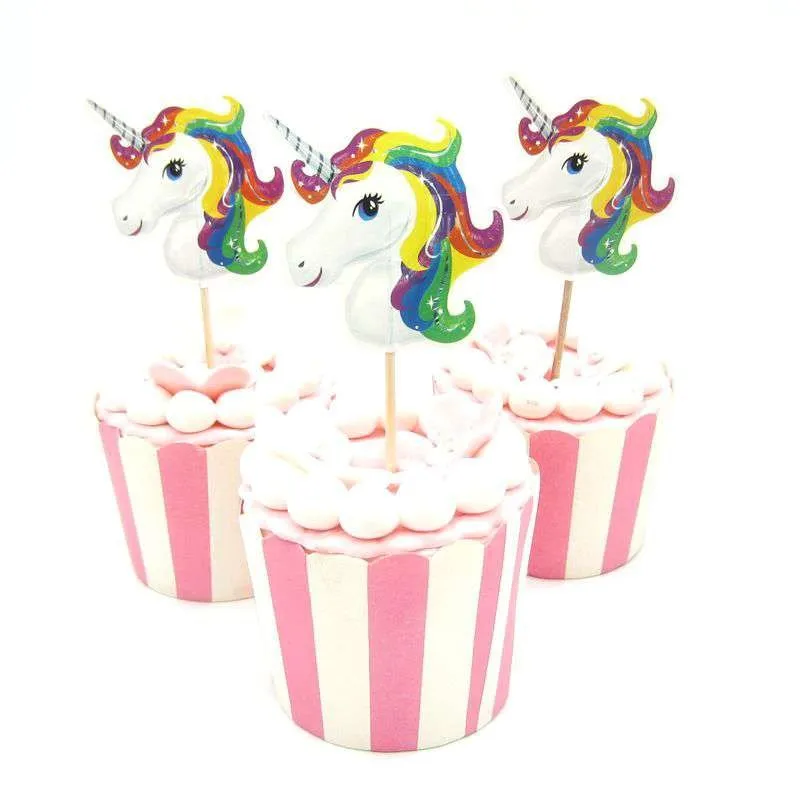 Вставка для торта с единорогом вечерние девичник вечеринка Свадьба украшение