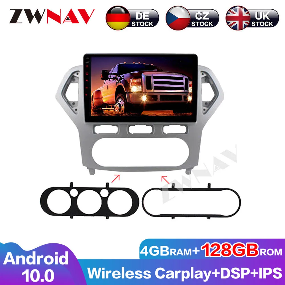 

DSP Беспроводная Автомагнитола 4G + 128G Android 10 GPS аудио Навигация DVD плеер для Ford Mondeo стерео Мультимедийный Головной блок