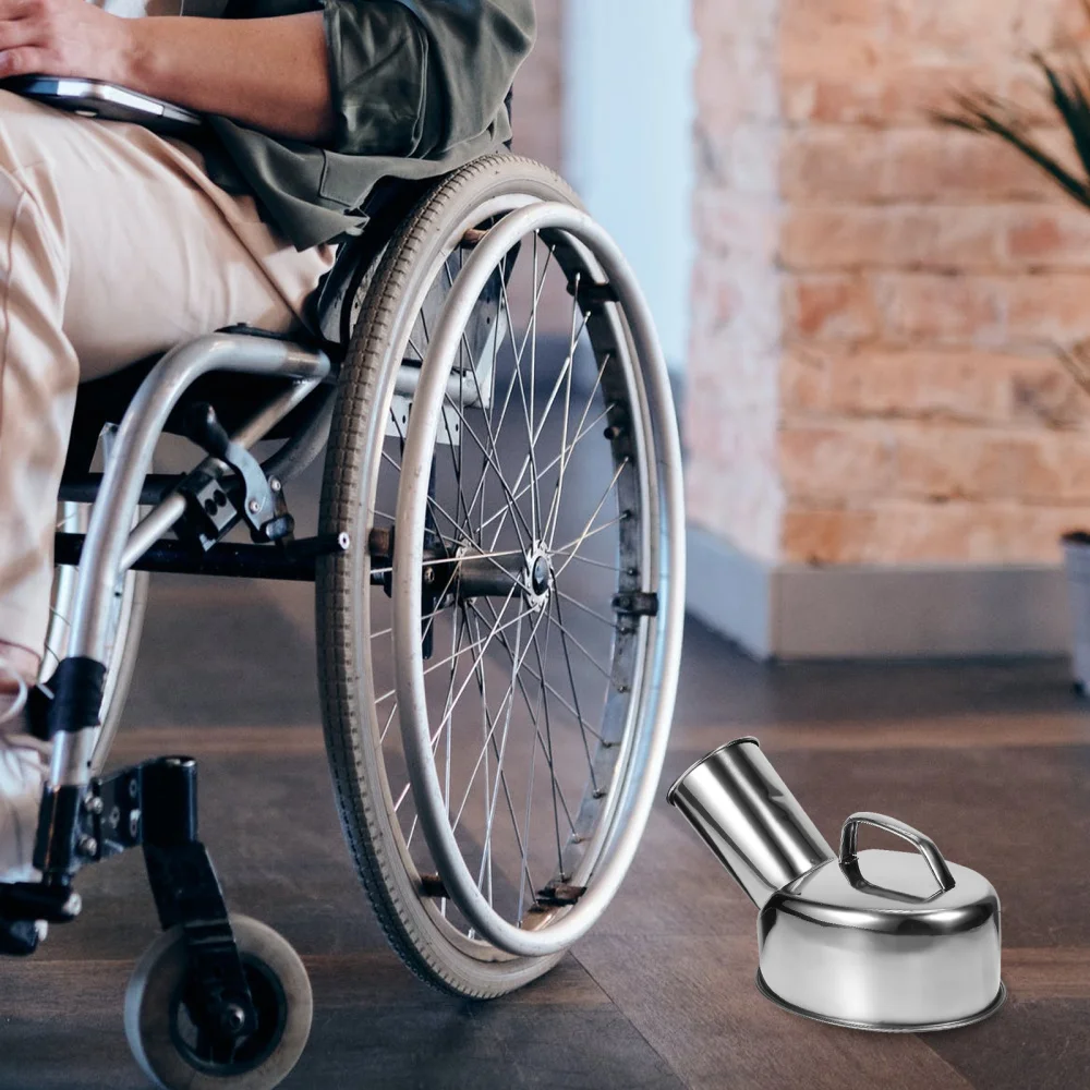 

1Pc Rustproof Stainless Steel Man Urinal Portable Male Patient Urinal Potty