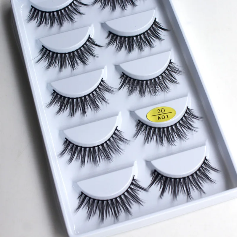 Накладные ресницы из синтетических волос 5 пар A06 | Красота и здоровье