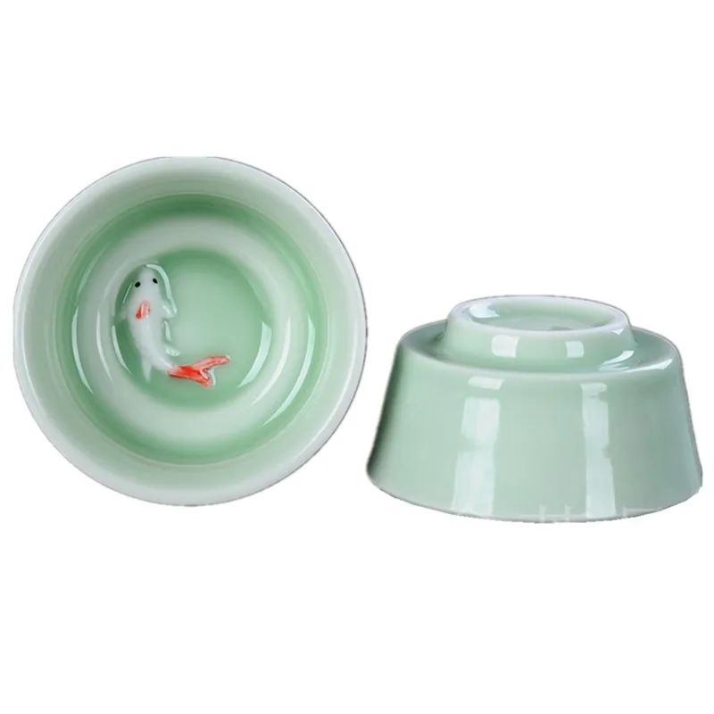 Керамические рыбы фарфоровые чайные чашки чайная чашка из селадона Квадратный