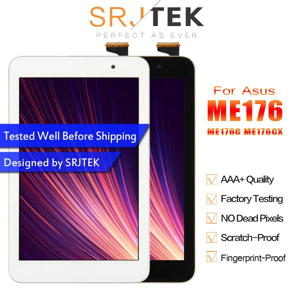

ЖК-дисплей Srjtek для Asus Memo Pad 7 ME176CX ME176 ME176C K013, сенсорный дигитайзер, дисплей в сборе, запасные части, стекло