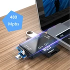 TF OTG SD кардридер Портативный USB Micro 2,0 Type C двойной слот флэш-карты адаптер для Macbook для Huawei Xiaomi Android