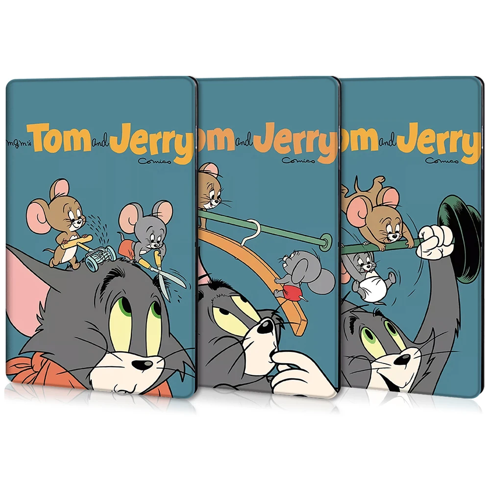 

Cartoon Funny Tom & Jerry for ipad air 4/3/2/1 cover 6th 7th 8th pro 11 12.9 in case Smart mini 5 with pencil holder stand Shell