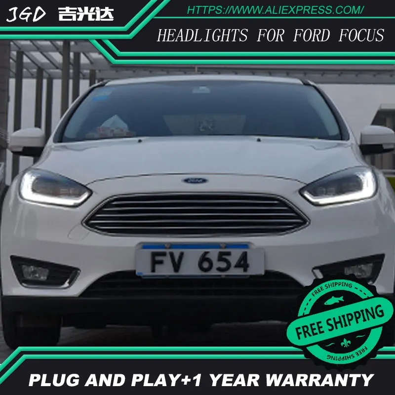 Автомобильный Стайлинг Головной фонарь чехол для Ford Focus фары LED фара DRL H7 D2H Hid