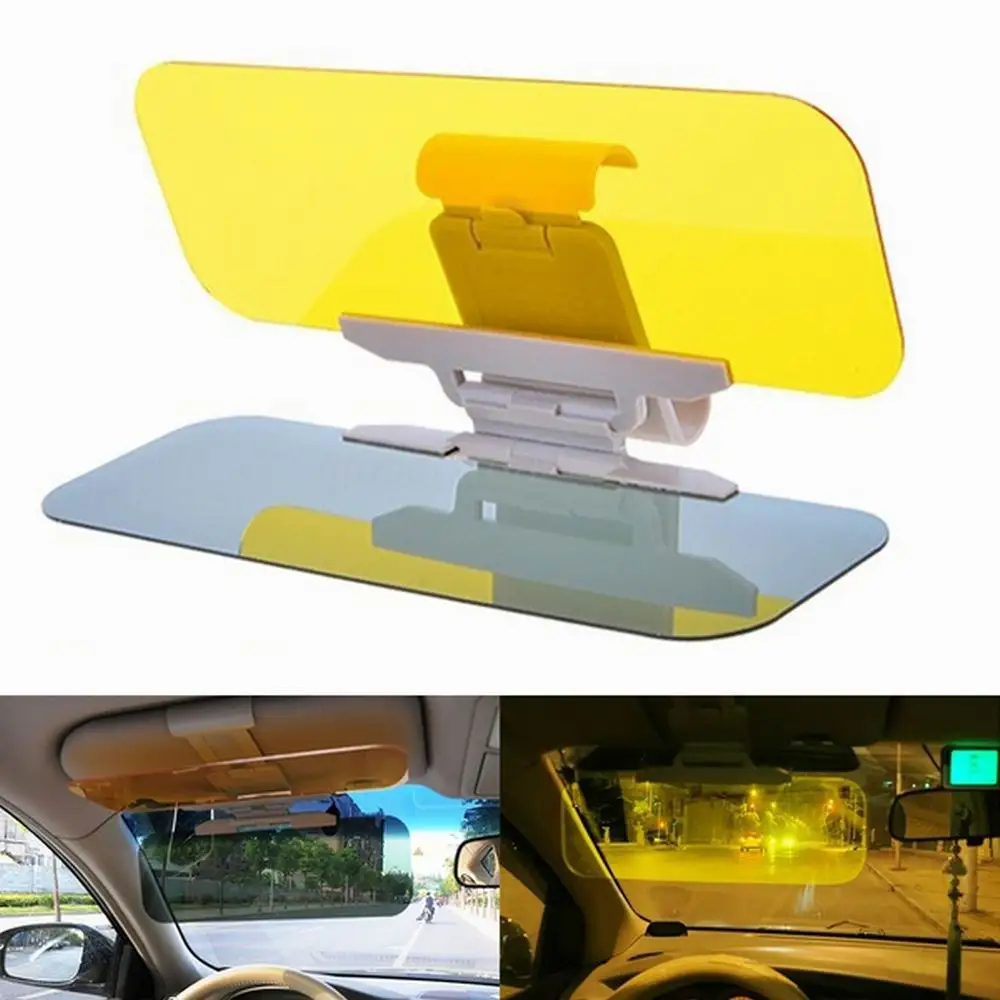 

2 in 1 Car Sun Visor HD Anti Glare Dazzling Goggle UV Blocker Day Night Vision Clear View Driving Mirror Car Interior Accessory