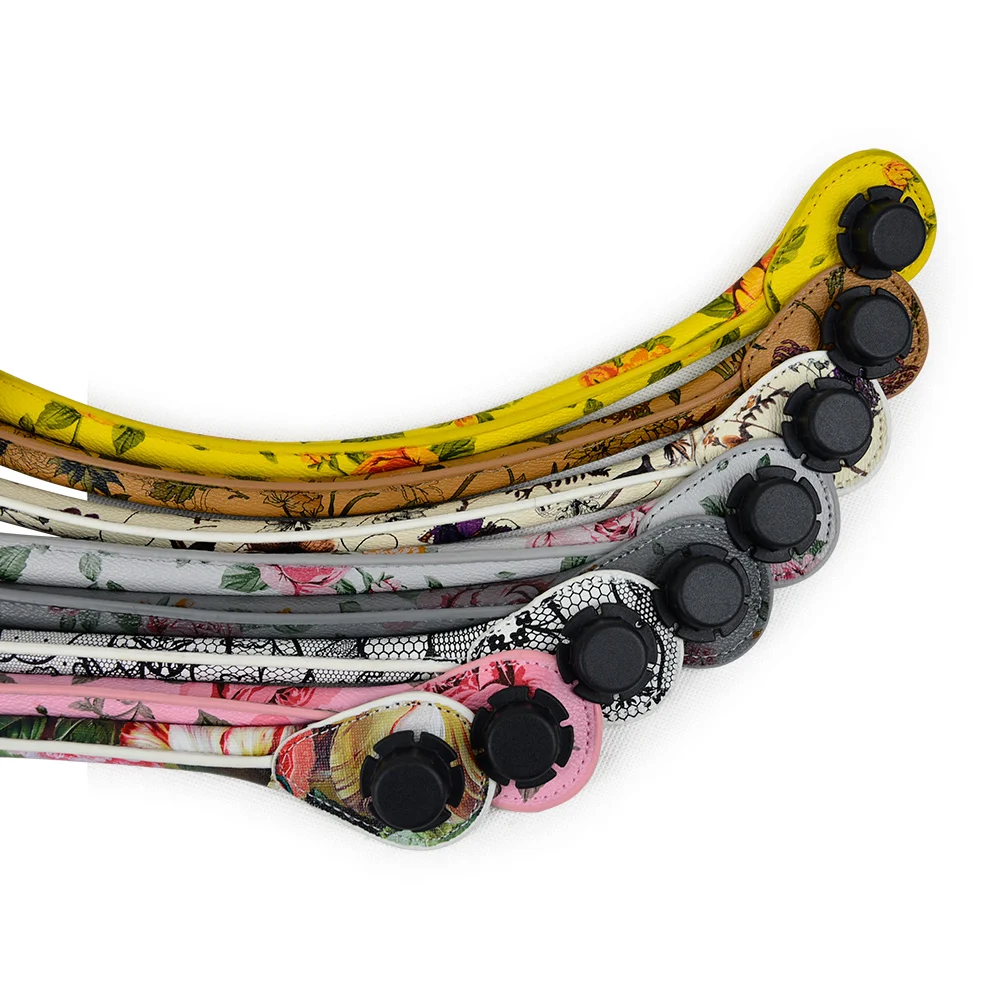 1 пара короткие и длинные ручки из искусственной кожи с цветочным принтом | Багаж