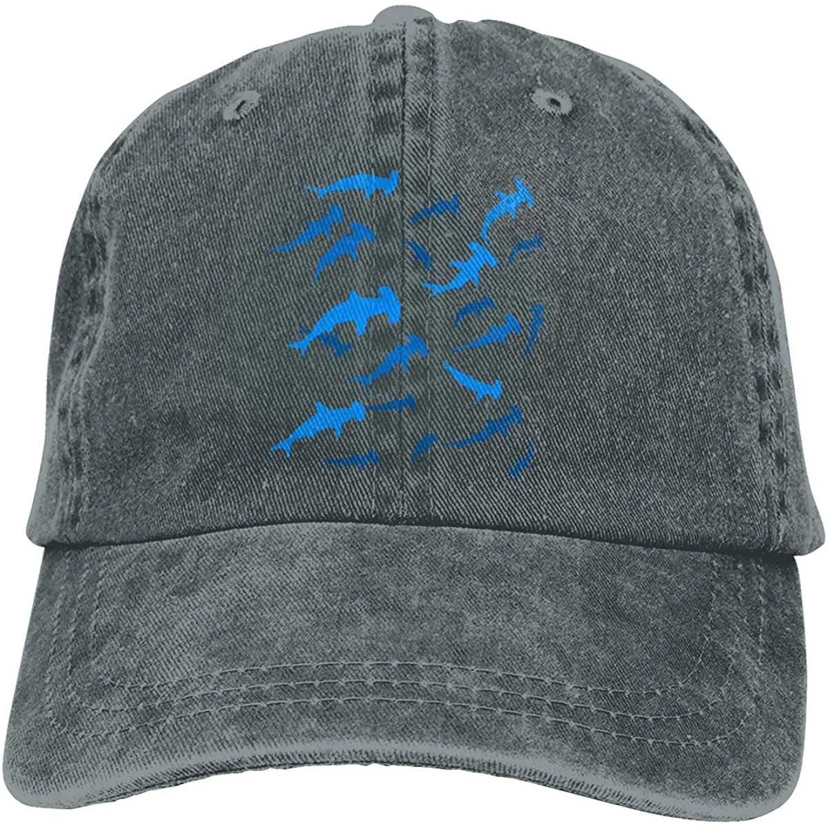 

Unisex Hammerhead Shark Vintage Washed Twill Baseball Caps Adjustable Hats Funny Humor Irony Graphics Of Adult Gift Deep Heather