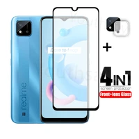 2pcs for realme c21 glass screen full glass for realme c21y glass camera lens film glass for realme c25 c25s c20a c20 c11 2021