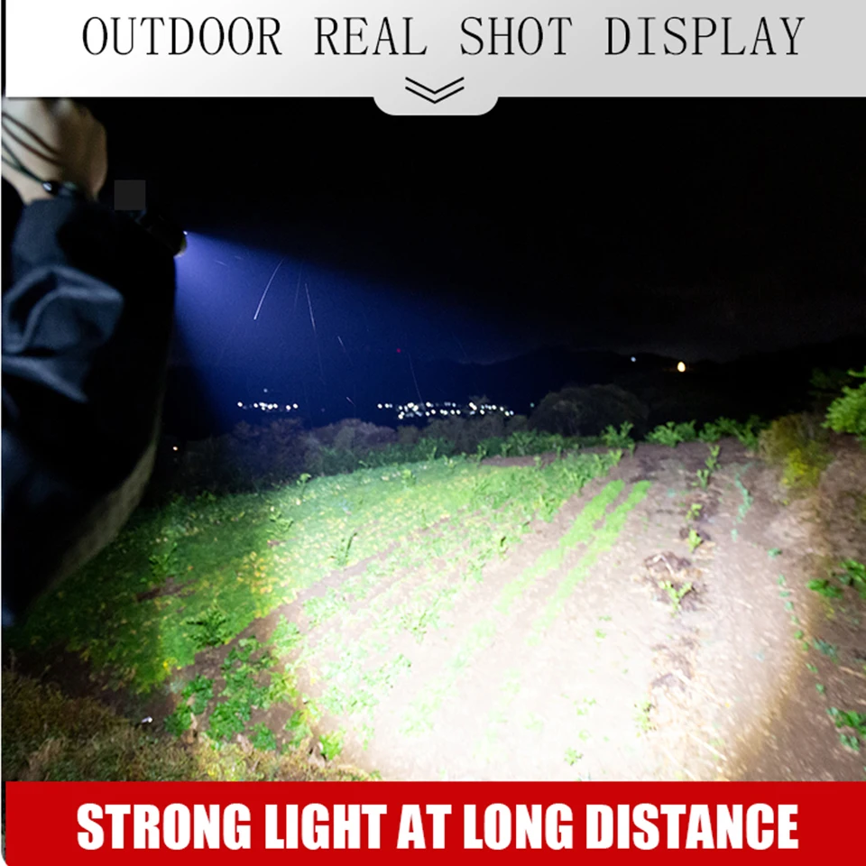 

XHP70.2 4-core Powerful USB Rechargeable Led Flashlight Power Bank Battery Flash Light Torch Aluminum Zoomable Waterproof Litwod