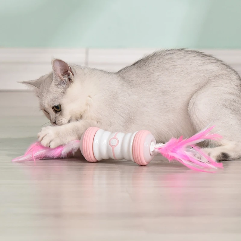 

Electronic Automatic Funny Cat Interactive Feather Toy Indoor Teaser Stick Pet Kitten Exerciser Wand