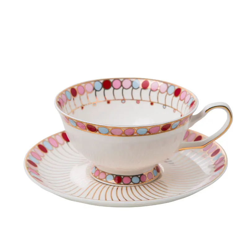 Европейская Камея дизайн розница дешевая чашка для чая и блюдце керамическое |