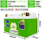 FLY7A-BS, сменный литий-железо-фосфатный Аккумулятор для мотоцикла YTX7A-BS, LiFePO4, 12 В, 48 Втч, CCA 260A с BMS