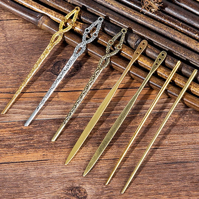 Модные резные сплава древесины шпильки для волос женщин винтажный дворцовый