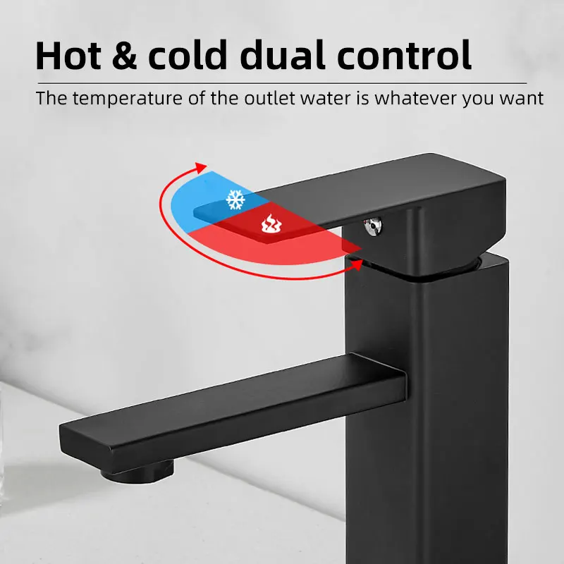 Смеситель для ванной комнаты кран раковины с двойным управлением горячей и