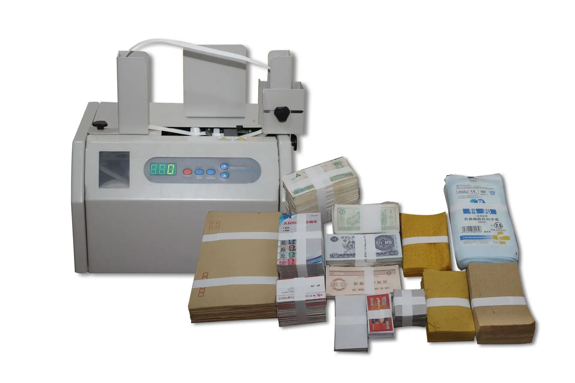 Automatic Banknote Banding Machine Paper Money Strapping Bundling 220V / 110V | Инструменты