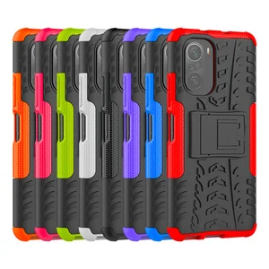 for xiaomi poco f3 case for poco f3 capas armor holder stand bumper shockproof dual layer hard cover for xiaomi poco f3 fundas free global shipping