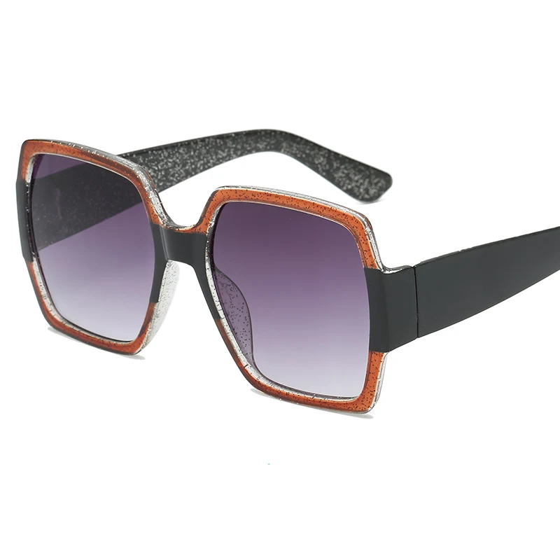 Модные солнцезащитные очки Брендовые женские 2018 квадратные леопардовые большие