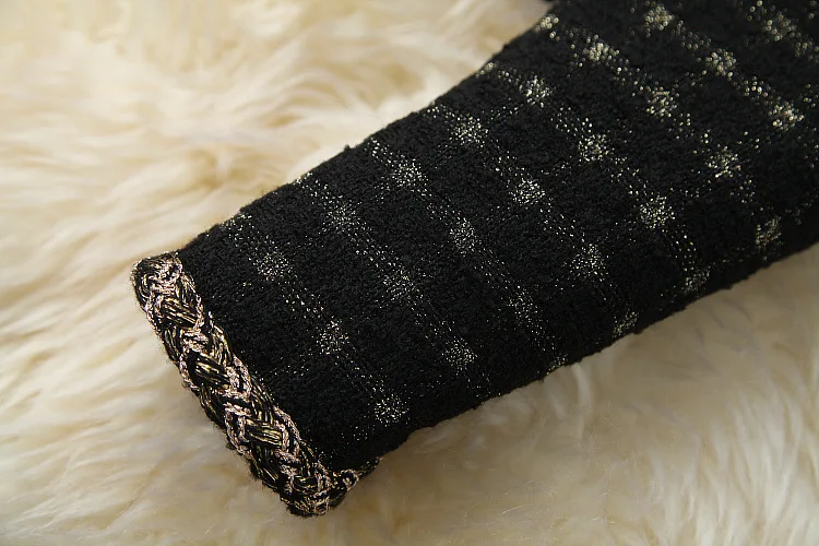 

European and American women's wear 2020 winter new style Long - sleeved fine button coat Tank dress Fashion two-piece set