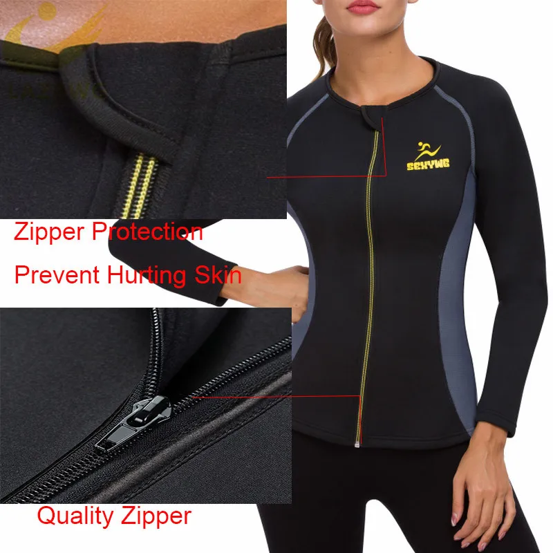 Женский неопреновый жилет для сауны с рукавами спортзала | Женская одежда