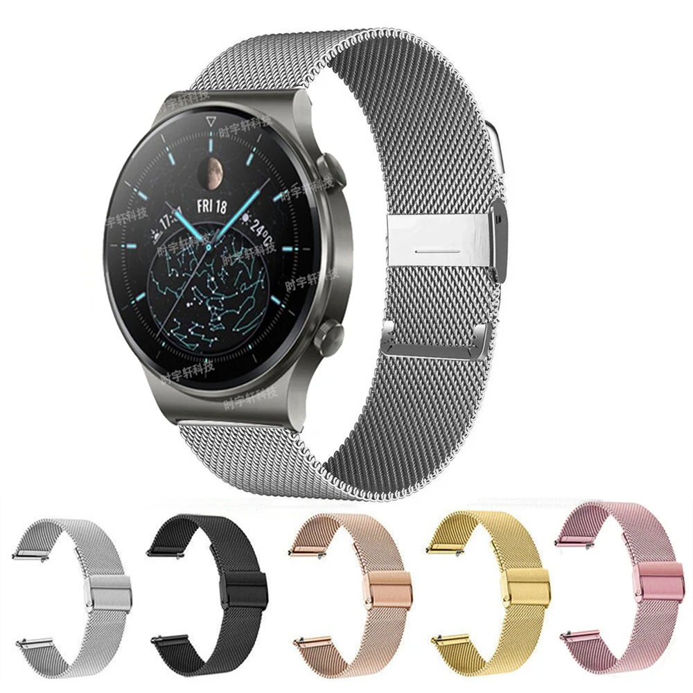 

Ремешок «Миланская петля» для смарт-часов Huawei Watch GT 2 Pro 2 46 мм 2E Honor Magic 1 2, 22 мм