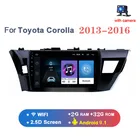 Автомагнитола 2 Din, android 9,0, 2 Гб ОЗУ 32 Гб ПЗУ, мультимедийный плеер для Toyota Corolla 2013, 2014, 2015, поддержка BT, Wi-Fi, SWC, четырехъядерный процессор