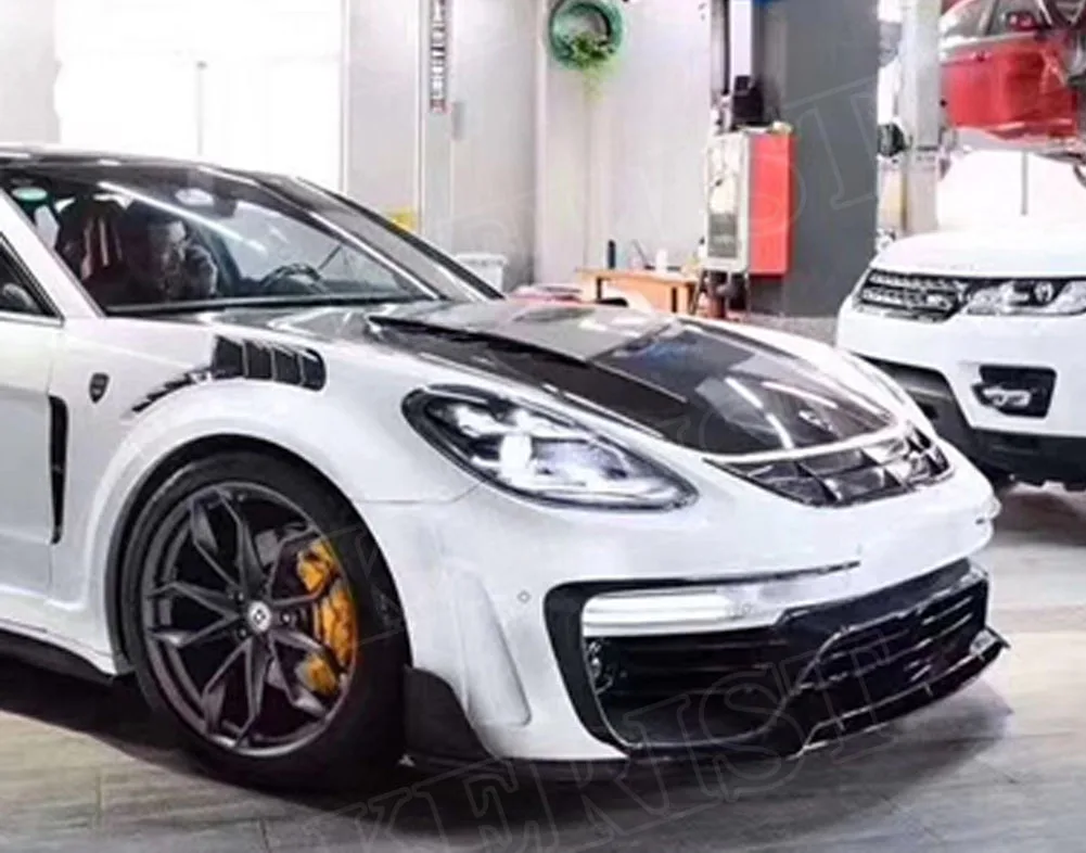 Передний бампер из углеродного волокна накладка на решетку гриля подходит для