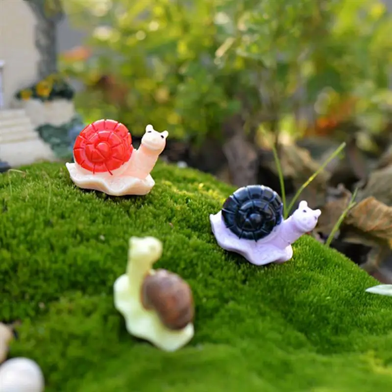 3 шт. миниатюрная фигурка улитки украшение мини сказочный сад микропейзаж