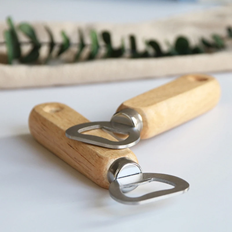 

20Pcs Wooden Handle Handheld Bartender Bottle Opener Wine Beer Soda Glass Cap Opener Kitchen Bar Tools Creative Hole Design Wedd