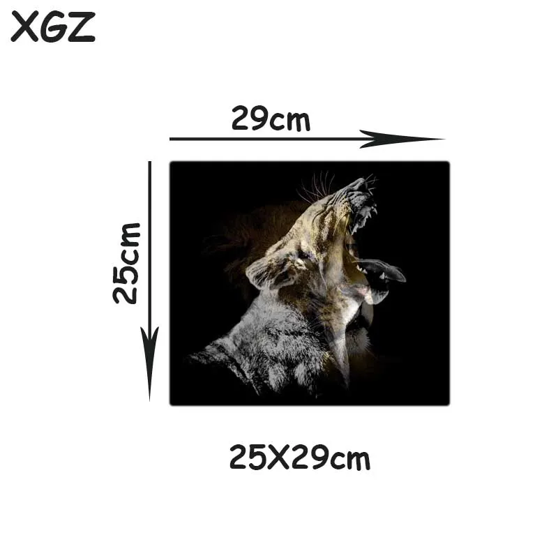 Большой коврик для мыши XGZ с изображением животных Льва рора черный Коврик