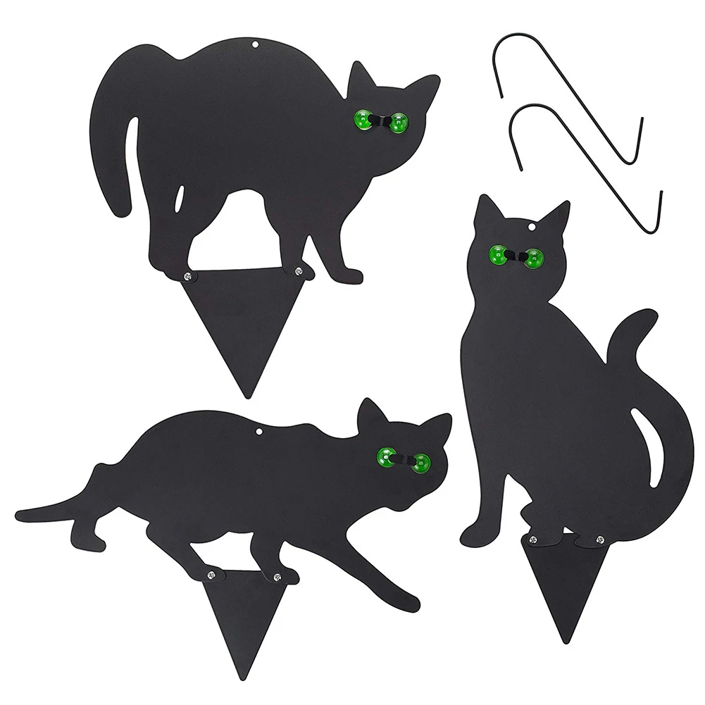 3 шт. кошка модель Светоотражающие глаза напугать птица вредителей Управление
