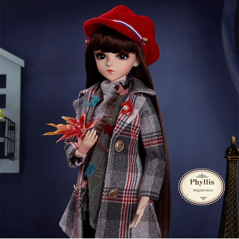 BJD кукла 18 шаров шарнирная 3D глаза 1/3 60 см куклы для девочек игрушки длинный парик