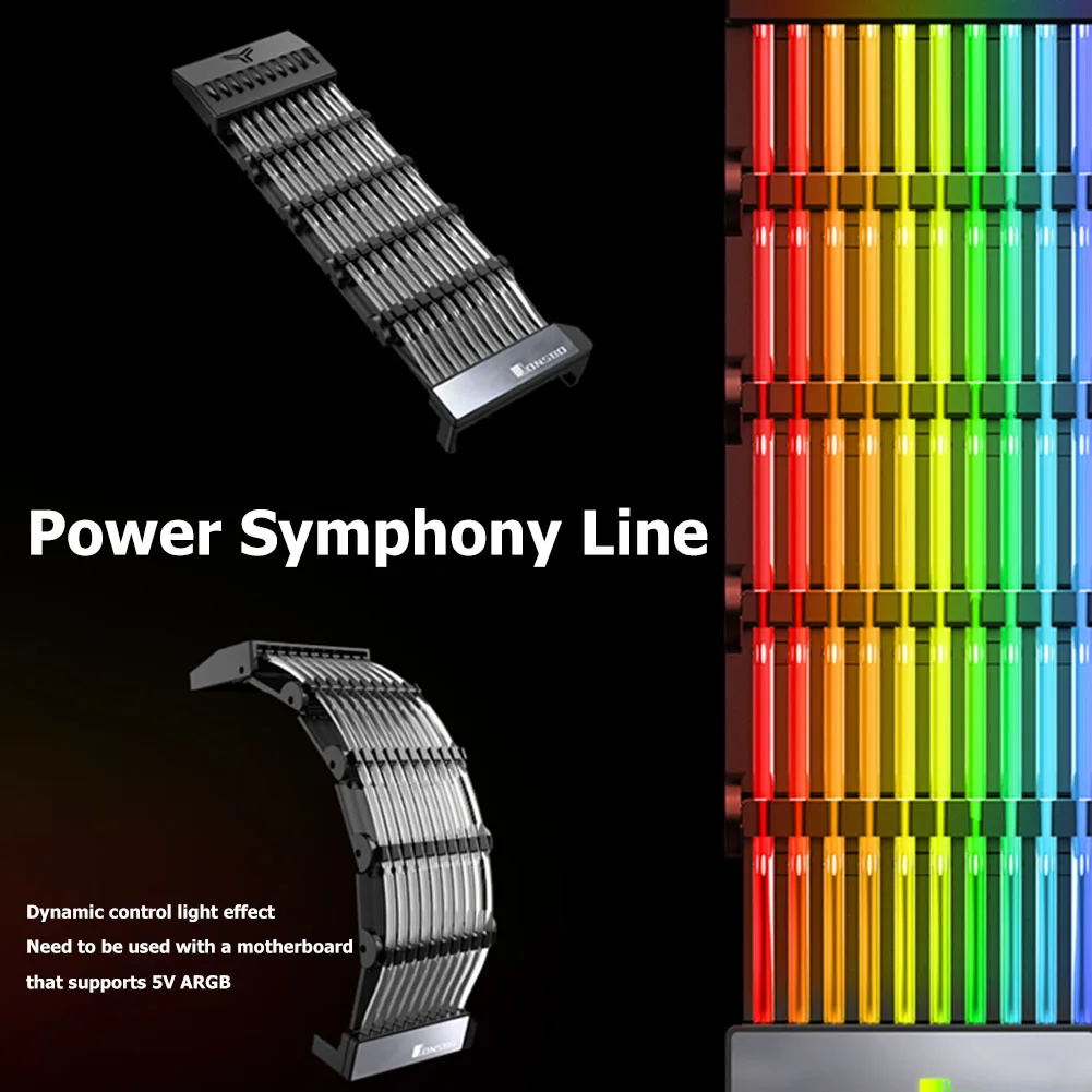 

DY-1 24 Pin Motherboard ARGB Cable 5V ARGB Rainbow AURA SYNC Cord Wire for JONSBO Household Computer Accessories