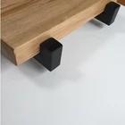 Черный 2030 см настенные одного Слои доска кронштейн из кованого железа металлического деревянная доска для туалетных кабин Поддержка мебель кронштейны для полок