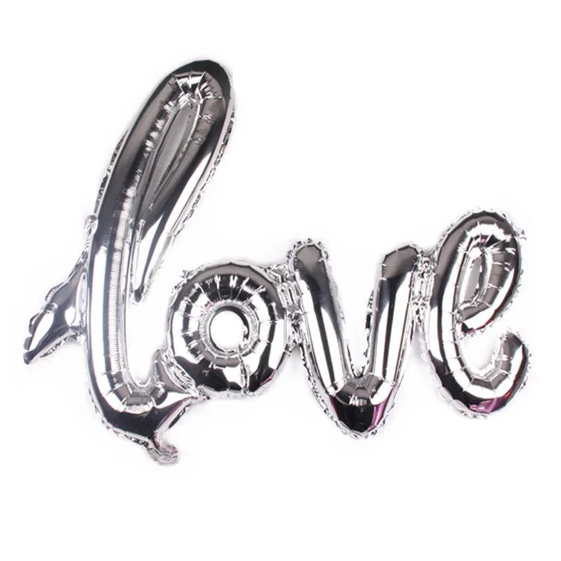40 дюймов сиамский воздушный шар из алюминиевой фольги с надписью LOVE для