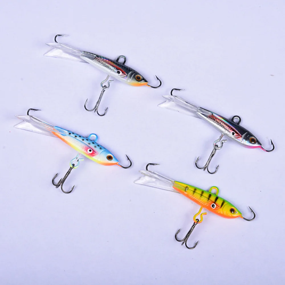 

4pcs/lot Artificial Bait Ice jig 60mm/9.3g for Fishing Lure Winter Ice Fishing Hard Bait Minnow Pesca Tackle Isca