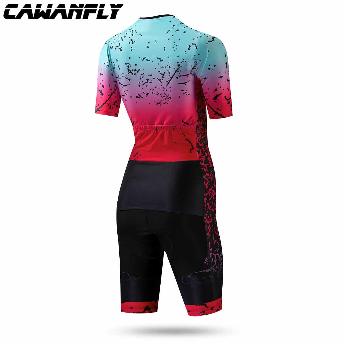 CAWANFLY Pro Team Triathlon Suit Women's Short Sleeve Cycling Jersey Skinsuit Jumpsuit Maillot Cycling Ropa Ciclismo Set Gel