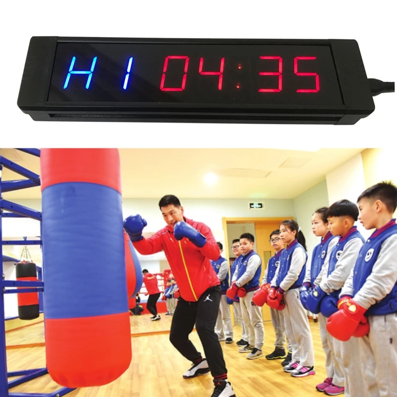 

Gym Timer Stopwatch with Remote for Gym Fitness Training Ideal Interval Timer Clock with Wall Mount Bracket