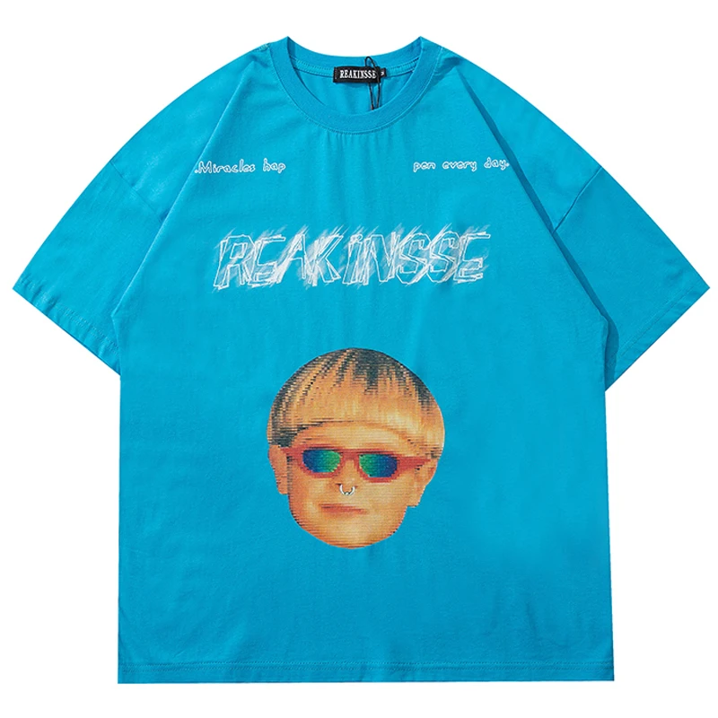 

Мужские принтом для мальчиков, футболки для мальчиков и девочек футболки с коротким рукавом 2021 летняя футболка свободного кроя 100% из хлопка...