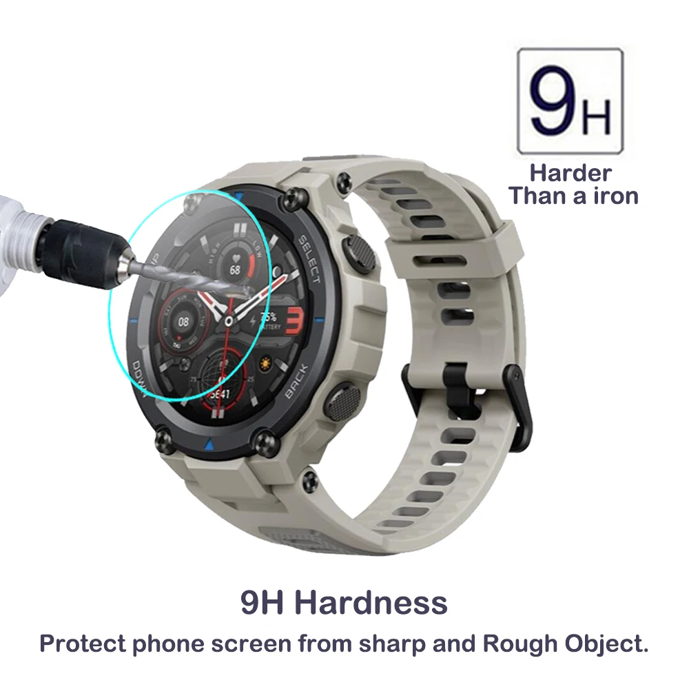 Защитное стекло 9H для смарт часов Huami AMAZFIT T Rex TRex Pro 2 шт.|Защита экрана| |