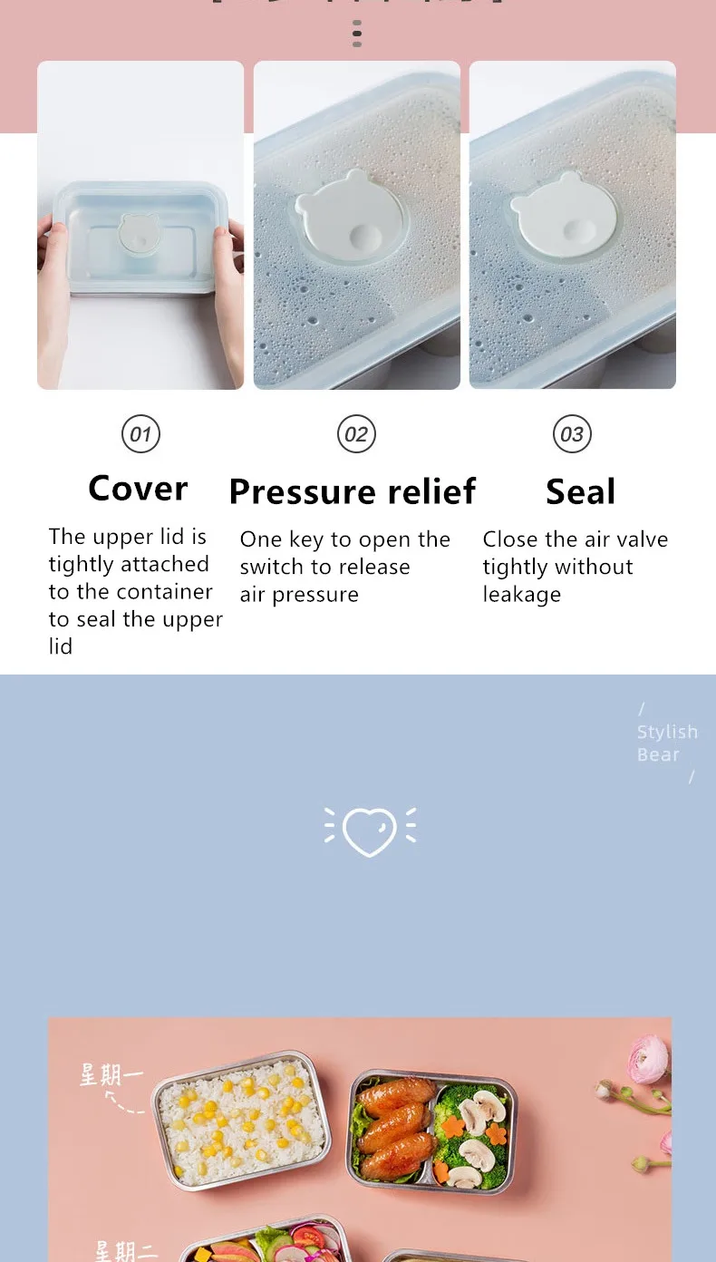 

220v Electric Heating Box Portable Multi Cooker 1.2L Mini Electric Rice Cooker 2 Layers