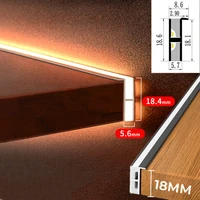 ultra thin led cabinet layer lamp aluminum profiles recessed up down backlight 18mm board closet wine bookshelf bar strip lights