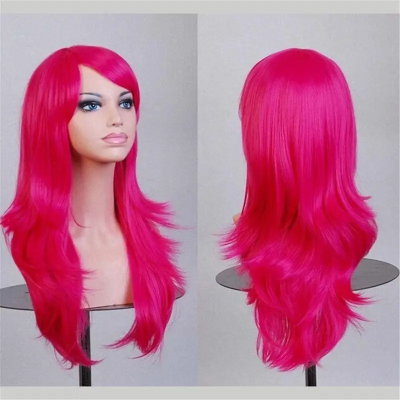 

Long & Straight Black Hair Wigs for Synthetic Blonde Red Auburn Ash Brown Ladies