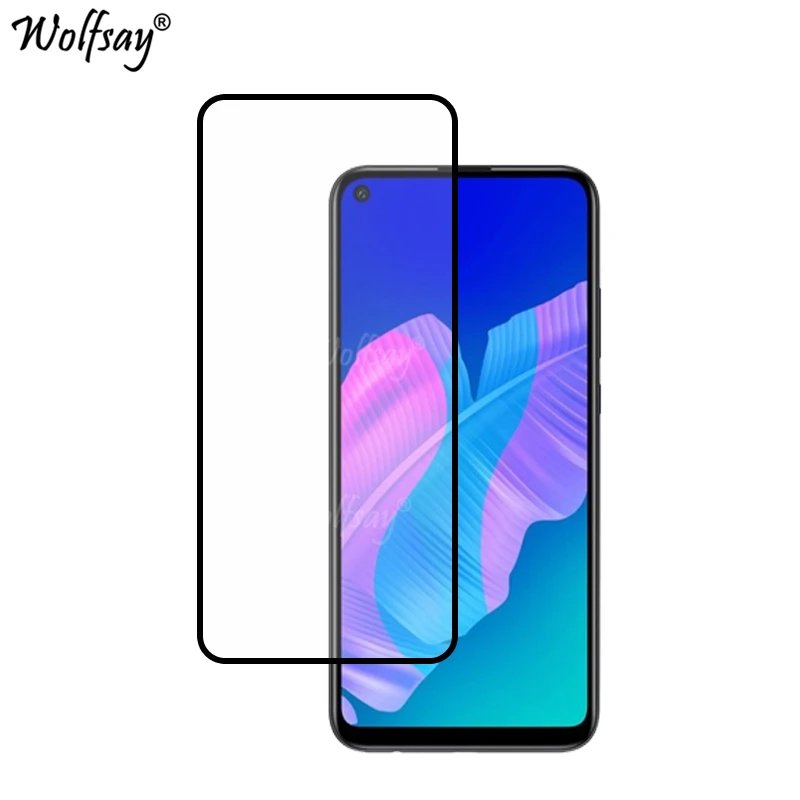 Закаленное стекло с полным покрытием для Huawei P40 Lite E Защита экрана камеры 6 39