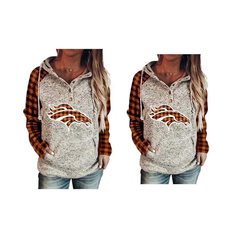 

Hooded pullover gray urban casual printing gray European and American contrast color bottoming shirt