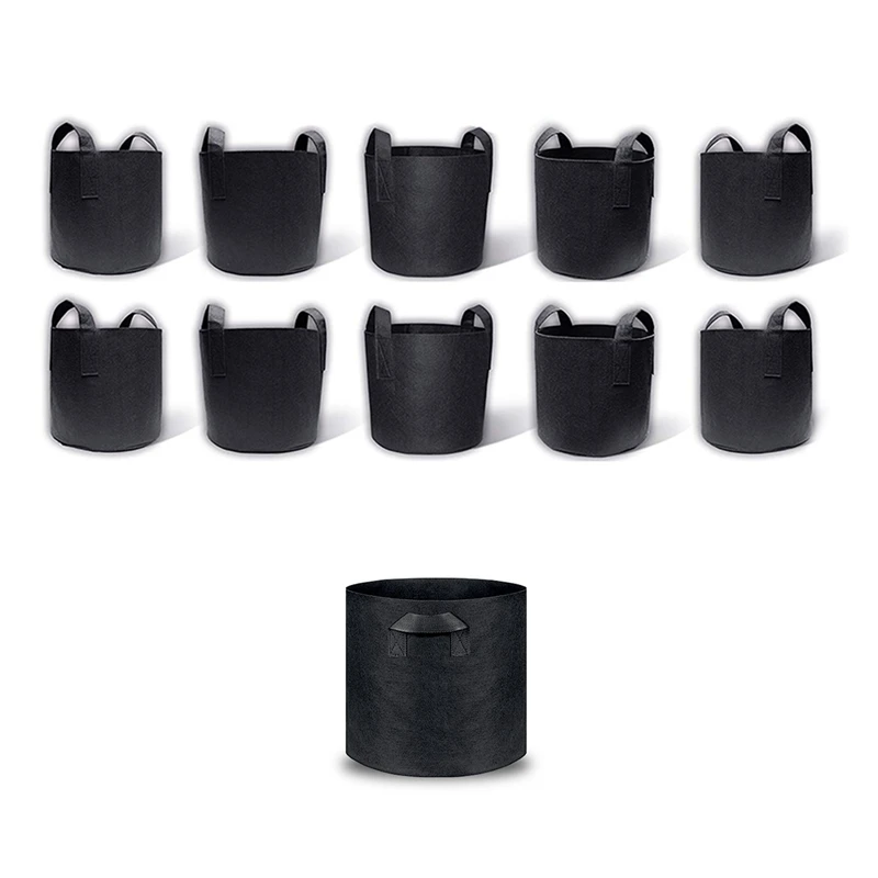 16 шт набор мешков для выращивания горшки аэрации черные мешки растений прочные