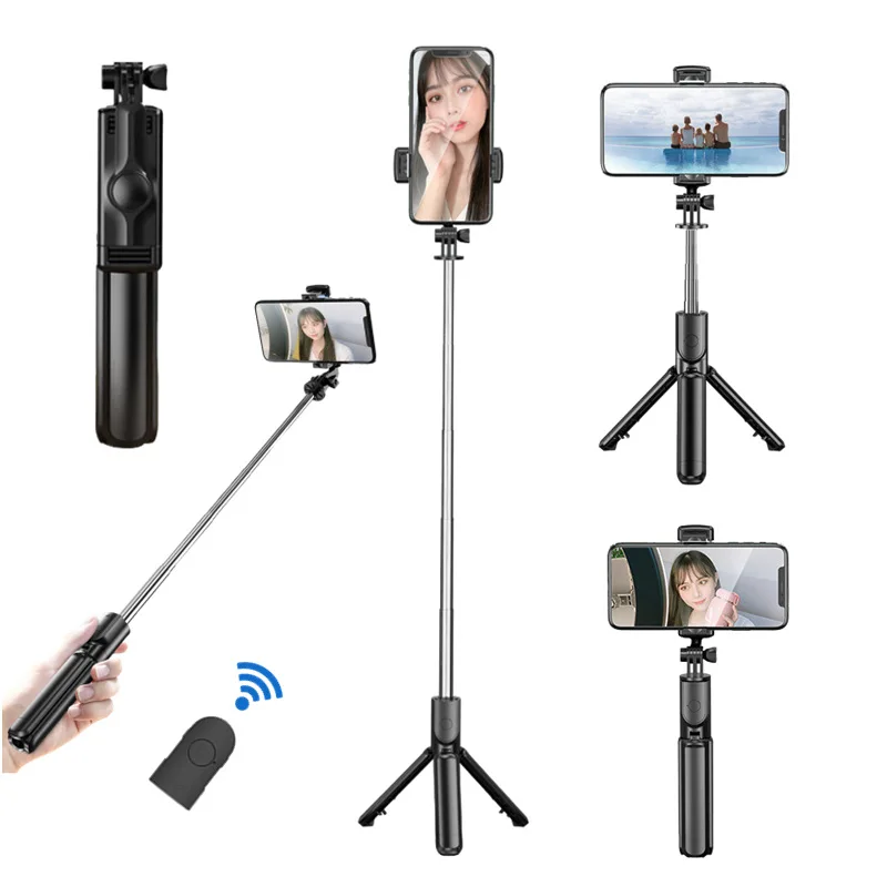 

Wireless Bluetooth Selfie Stick 3 In 1 Extendable Tripod For Mobile Phone Mini Handheld Monopod Foldable Selfie Stick Tripod