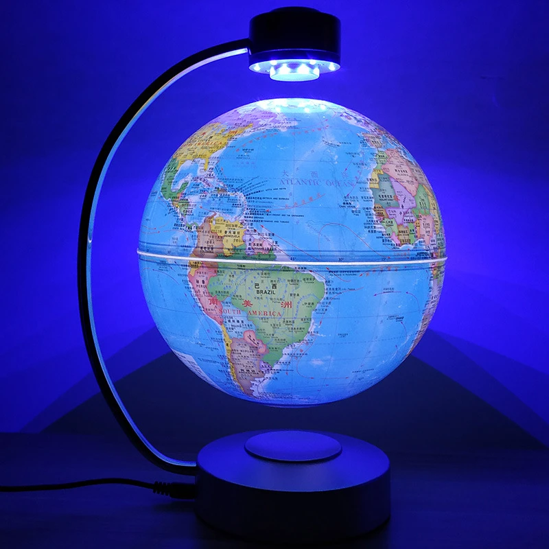 Ночник с магнитным левитирующим глобусом вращающийся светодиодный светильник