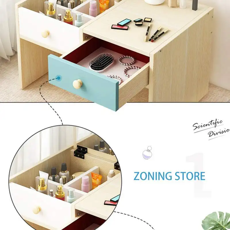 Современный макияж стол с зеркалом ручной работы доска твердой древесины ноги